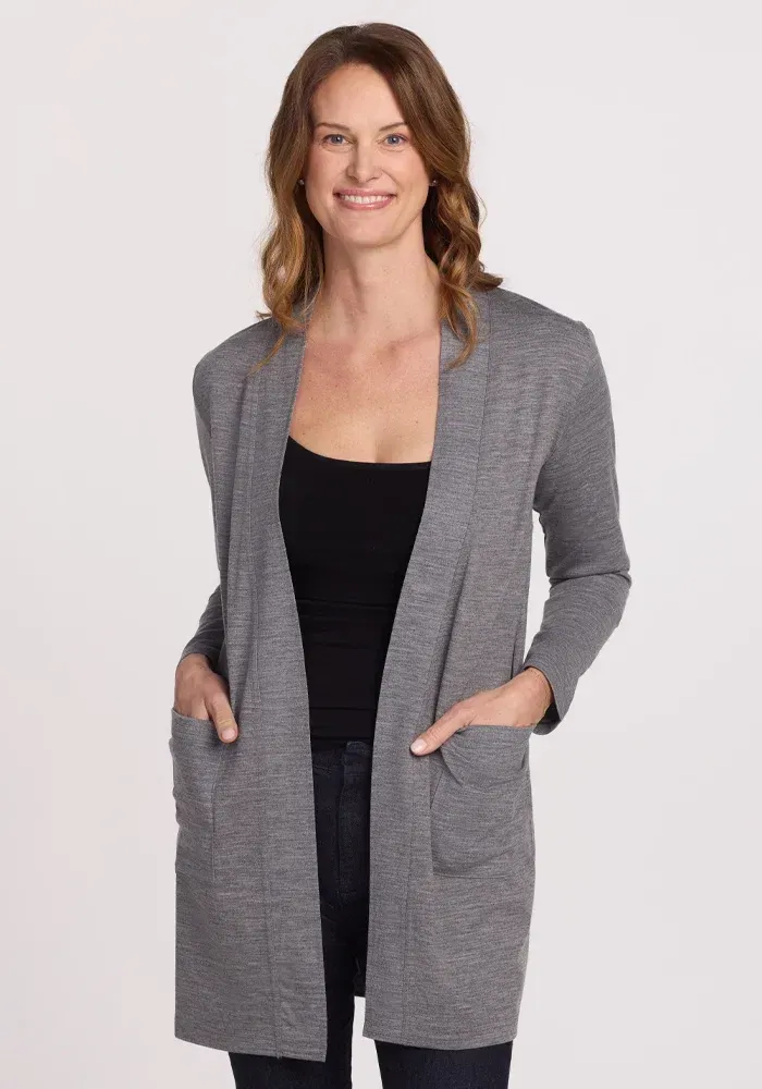 Merino Cardigan Women's | Paisley Lightweight Merino Wool Cardigan