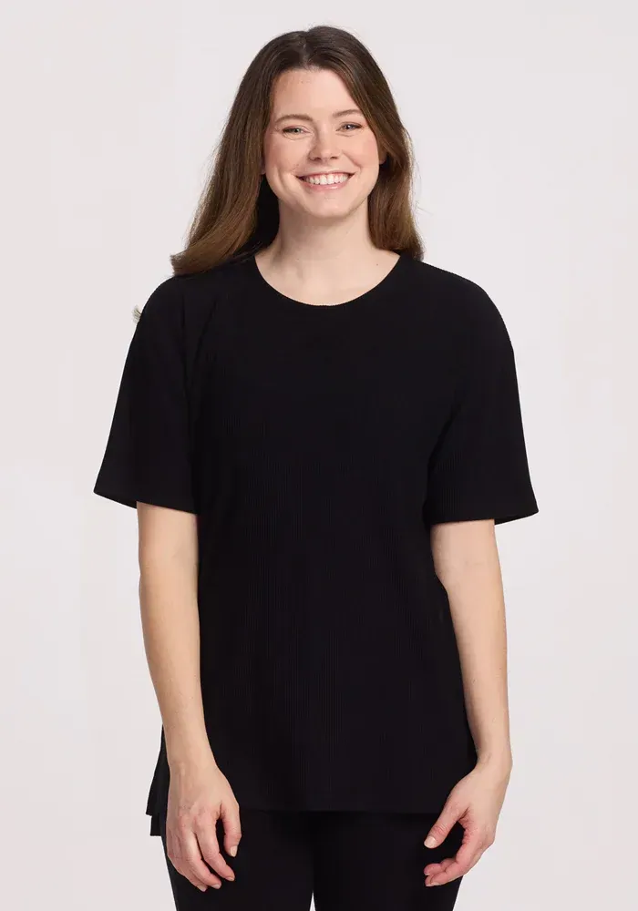 Casual Tunic Tops for Women | Vera Merino Wool Relaxed Fit Tee – Woolx