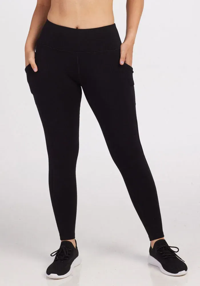 Cold Weather Leggings with Pockets for Petite Women | Merino Wool