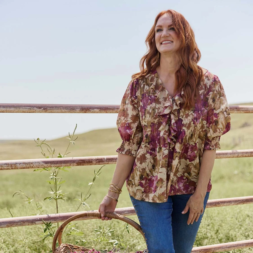 Quacker Factory If the Hat Fits Sequin Waffle Knit Top - QVC.com